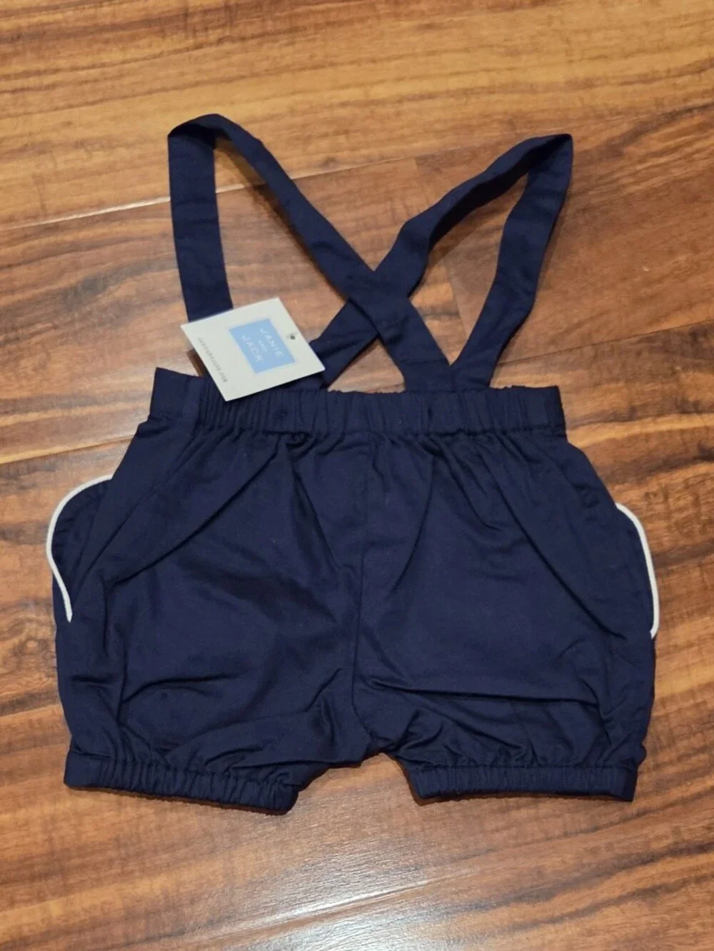 Janie and Jack NWT 6-12 Months Red Striped Sailboat Bodysuit, Suspender Shortall